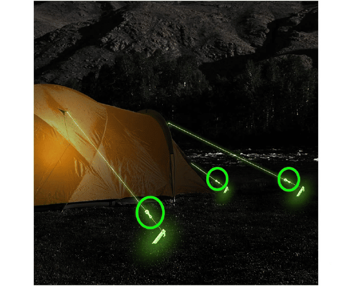 10-Pack Glow in the Dark Tent Line Tighteners Guyline Adjusters AceCamp