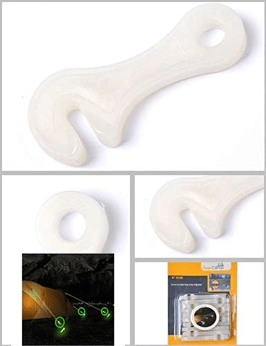 Acecamp 9106 10-Pack Glow in The Dark Guy Line Adjusters Tent Accessories