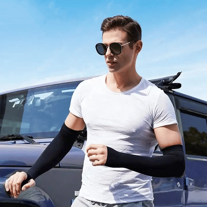 Ice Silk Outdoor Sports Arm Sleeves UV Sun Protection Cycling Guard