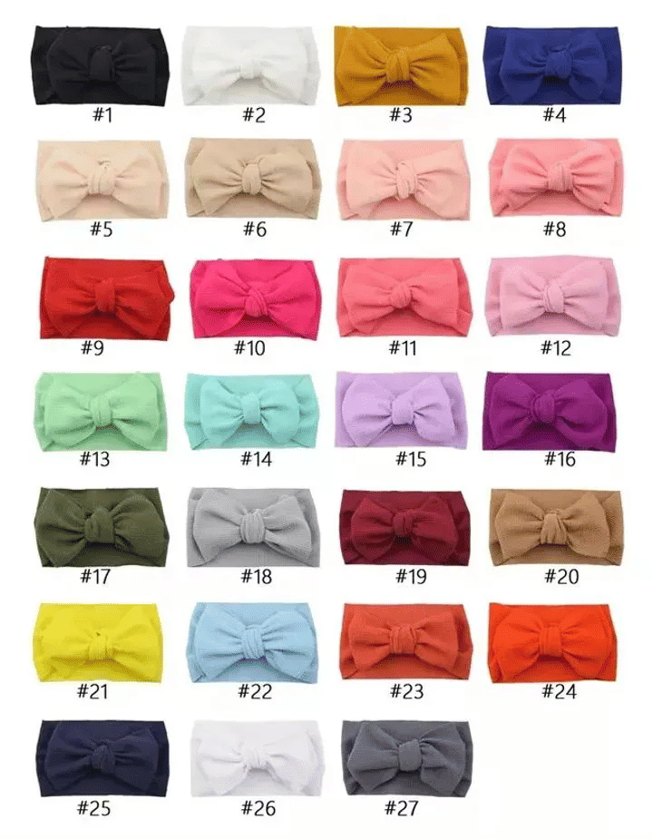 5/10/20pcs Baby Kids Girl Toddler Big Bow Hairband Stretch Turban Head Wrap Headwear Accessories