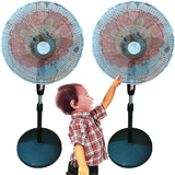 2 Pack Electric Fan Safety Cover Anti-Pinch Hand Finger Protector Dust Proof Net Mesh Washable Round Guard