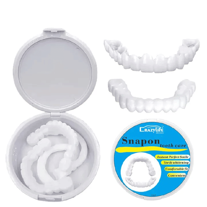 Snap-On Fake Teeth Veneers Tooth Cover Set Instant Confidence Smile White