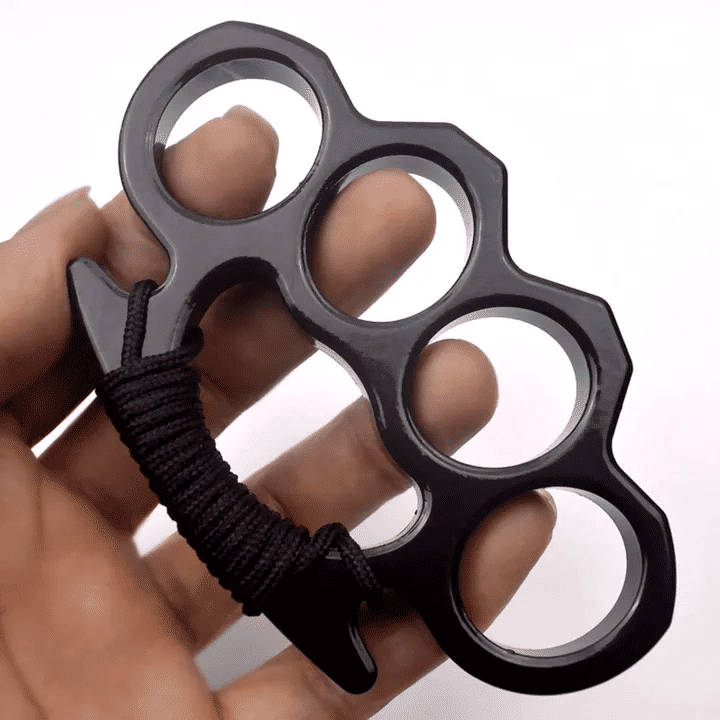 Skeleton Shape Beer Opener Window Tool Brass Self Defense Knuckle Pendant