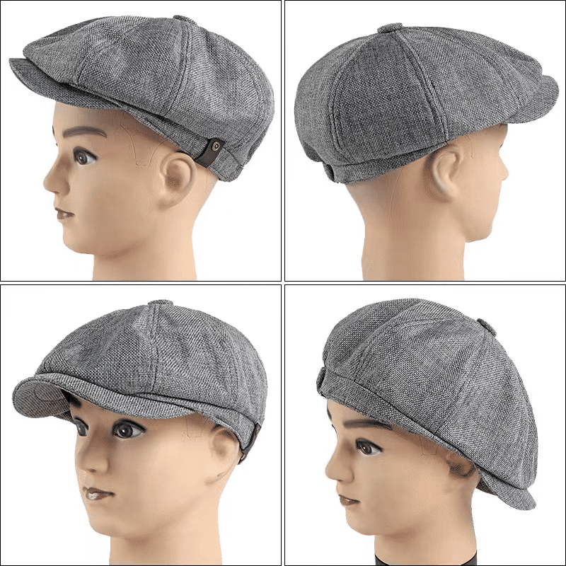 Retro Newsboy Cap Octagonal Hat British Painter Flat Cap
