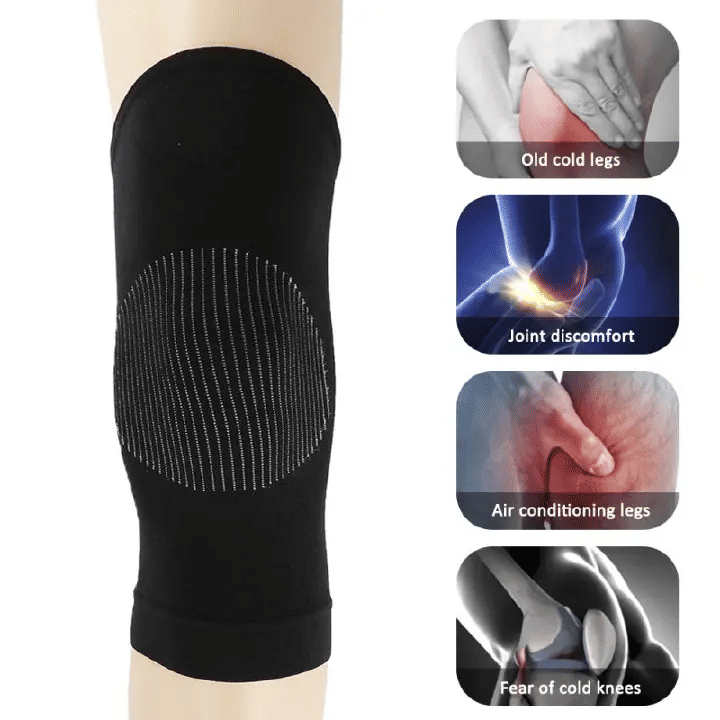 Elastic Sports Kneepad 1 Pair Fitness Knee Brace Support Protectors Black