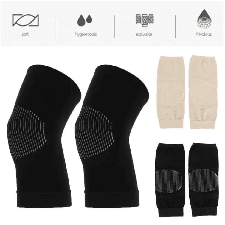 Elastic Sports Kneepad 1 Pair Fitness Knee Brace Support Protectors Black