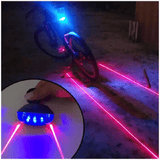 Waterproof Bicycle Tail Light LED Laser Safety Warning Light Cycling Accessory Red