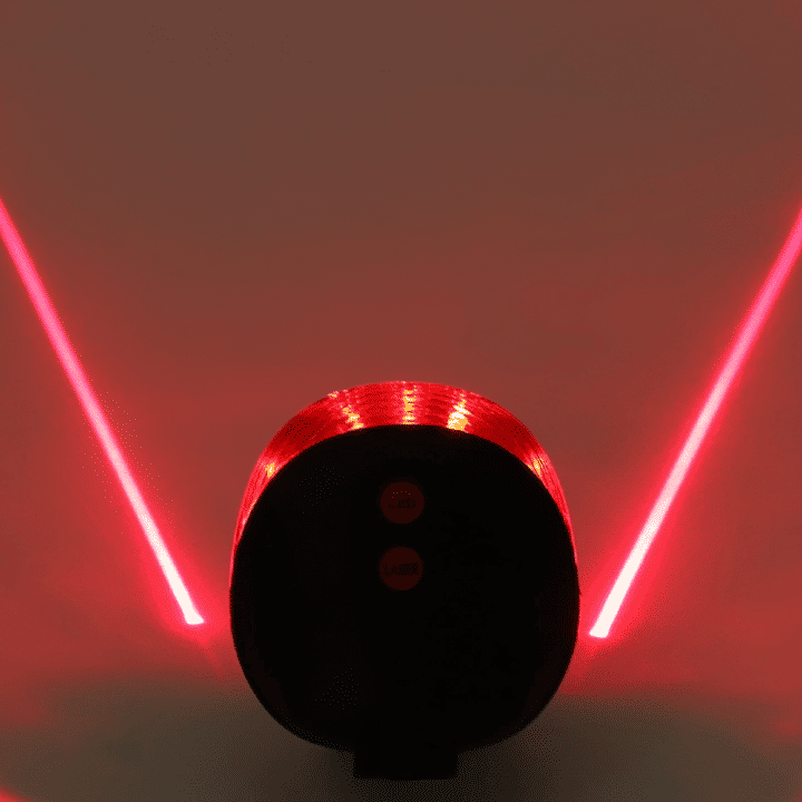 Waterproof Bicycle Tail Light LED Laser Safety Warning Light Cycling Accessory Red