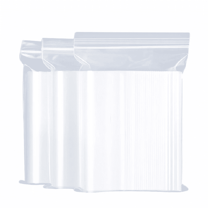 Reusable Ziplock Food Storage Bags 25-Pack 8.7x13in Clear