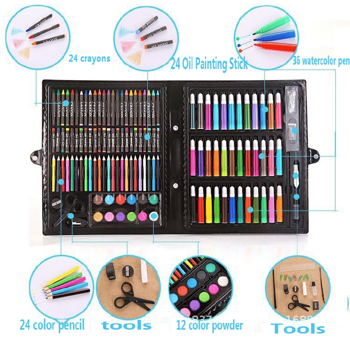 Kids Art Set 150Pcs School Supplies Drawing Painting Crafts Kit Gifts
