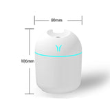 Mini 250ML USB Ultrasonic Air Humidifier, Romantic LED Essential Oil Diffuser