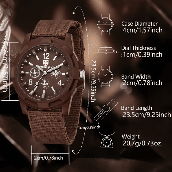 2-Piece Unisex Casual Quartz Watch Set with Durable Canvas Straps