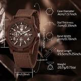 2-Piece Unisex Casual Quartz Watch Set with Durable Canvas Straps
