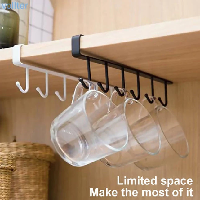 Kitchen Multipurpose 6 Hooks Holder