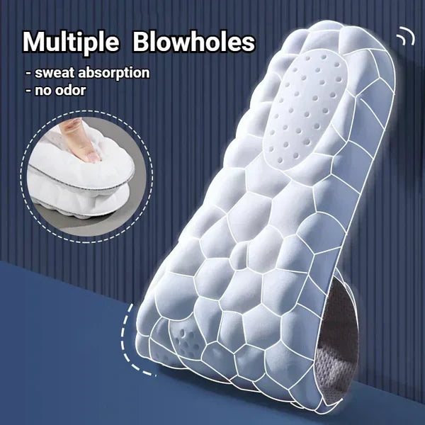 4D Massage Soft Latex Sports Insoles with Arch Support