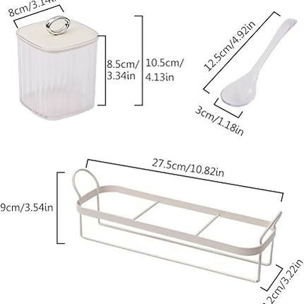 Spice Jar Set With Spoons & Holder