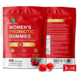 Wins Town Women's Probiotic Gummies, Cranberry Flavor: Dual-Effect Protection for Women's Health( 60 vegan sachets)