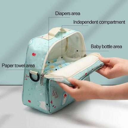 Multifunctional Fashion Diaper, Stylish and Spacious Diaper Bag Backpack, Disposable Reusable Fashion Prints, Baby Shoulder Bag