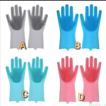 Multifunctional Washing Gloves, Pair of Dishwashing Gloves, Reusable Silicon Gloves for Cleaning, Kitchen Gloves