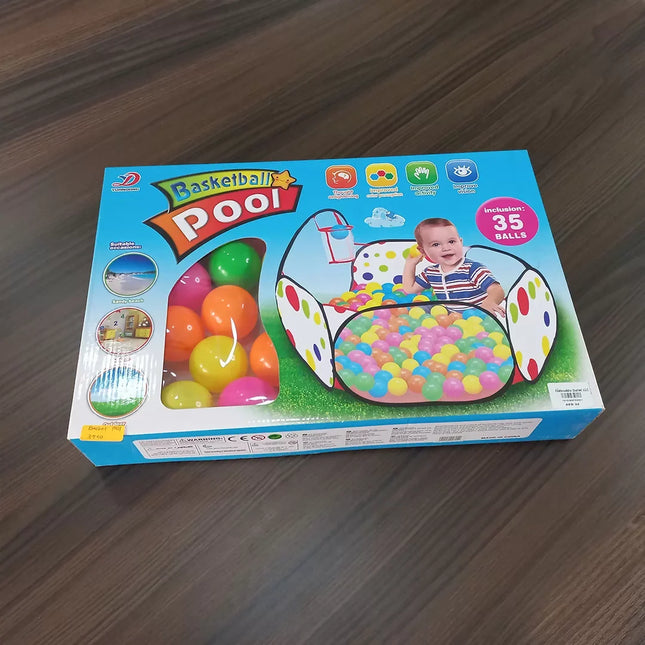 Kids’ Basketball Pool – 35 Balls