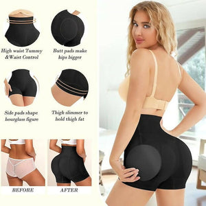 Women Shapewear Padded Underwear Waist Slimmer Butt Lifter Control Panties Hip Enhancer Mid Thigh Shorts Sexy Modeling Seamless Butt Lifter
