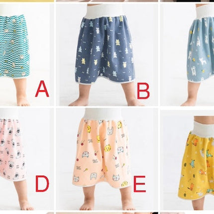 Kids Diaper Skirts, Baby Nappy Skirt, Potty Training Trousers for Children and Toddlers, Waterproof Absorbent Baby Trainer Trousers
