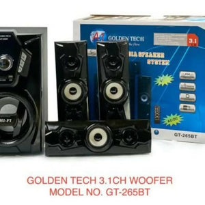 Golden Tech GT-265BT 3.1CH SUBWOOFER-BT/SD/USB/FM 15,000WATTSBluetooth