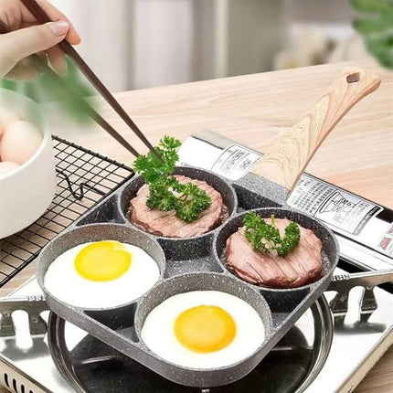 Four-hole Frying Non-stick Pan Thickened - Omelet Pan Egg Pancake Steak Pan Cooking Egg Breakfast Maker Cookware