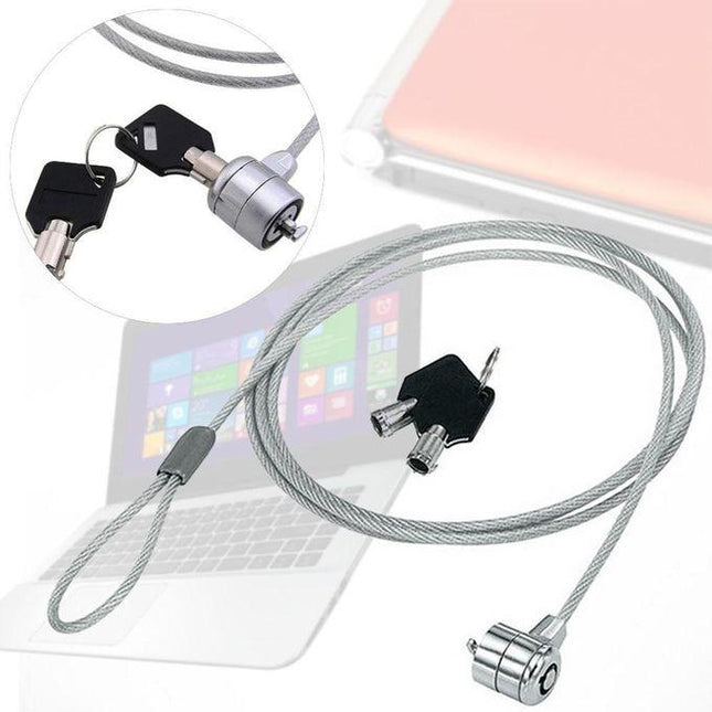 New Laptop Security Lock for Notebook Projectors, Laptop Cable Lock Hardware Security Cable Lock Anti Theft Combination Lock with Two Keys