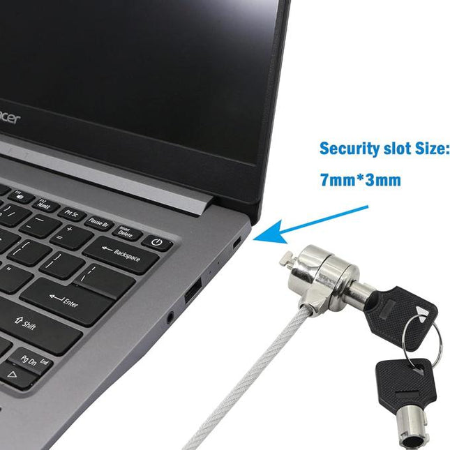 New Laptop Security Lock for Notebook Projectors, Laptop Cable Lock Hardware Security Cable Lock Anti Theft Combination Lock with Two Keys