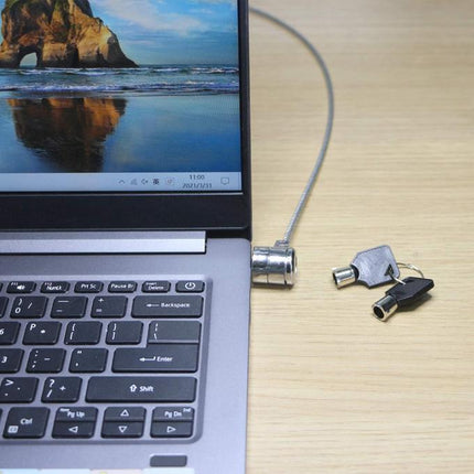New Laptop Security Lock for Notebook Projectors, Laptop Cable Lock Hardware Security Cable Lock Anti Theft Combination Lock with Two Keys