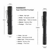 High Intensity 1000 Lumens Portable Mini LED Pocket Pen Flashlight