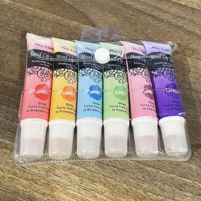 6pcs Set Colour Changing Magic Lip Gloss Mood Lipstick Glaze
