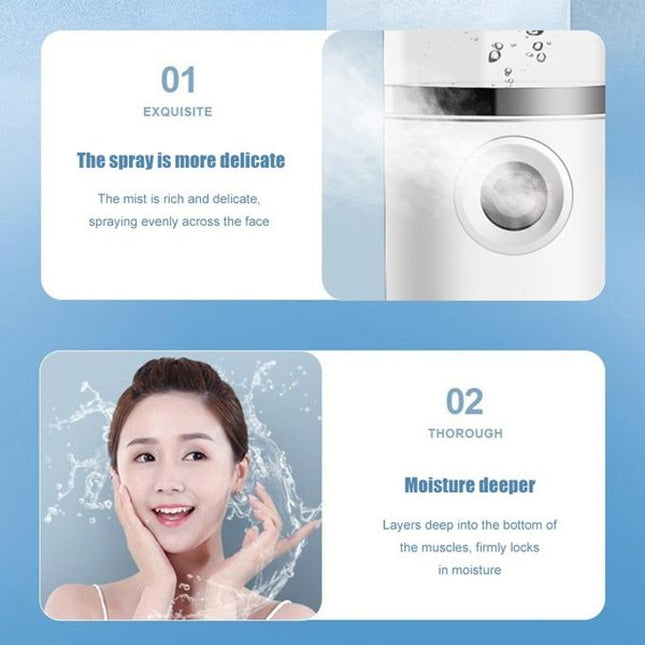 Nano Mist Facial Humidifier, Hydrating Skin USB Rechargeable