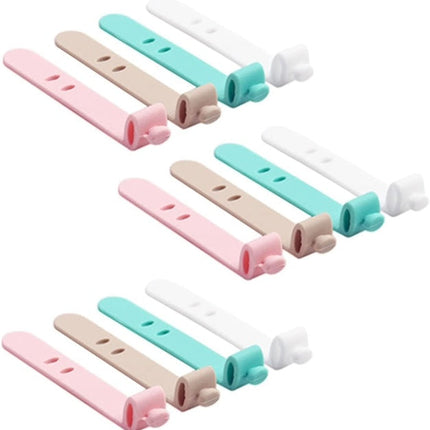 Mobile Phone Cable Winder, Earphone Clip, Charger Cord Organizer, Management Silicone Wire Cord Fixer, Holder Cable Belt