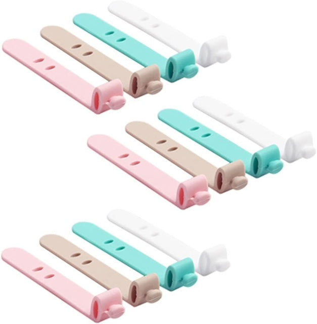 Mobile Phone Cable Winder, Earphone Clip, Charger Cord Organizer, Management Silicone Wire Cord Fixer, Holder Cable Belt