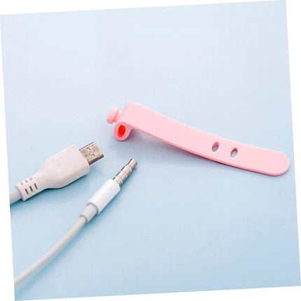 Mobile Phone Cable Winder, Earphone Clip, Charger Cord Organizer, Management Silicone Wire Cord Fixer, Holder Cable Belt