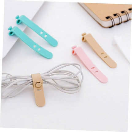 Mobile Phone Cable Winder, Earphone Clip, Charger Cord Organizer, Management Silicone Wire Cord Fixer, Holder Cable Belt