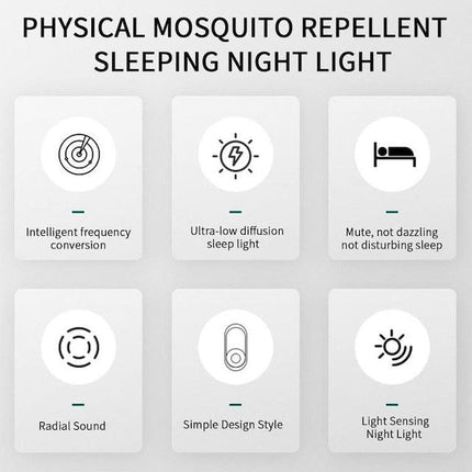 Mosquito and Bugs Repeller Night Light, Silent Mosquito Killer with LED Light, Plug-in Ultrasonic Pest Repellent Lamp