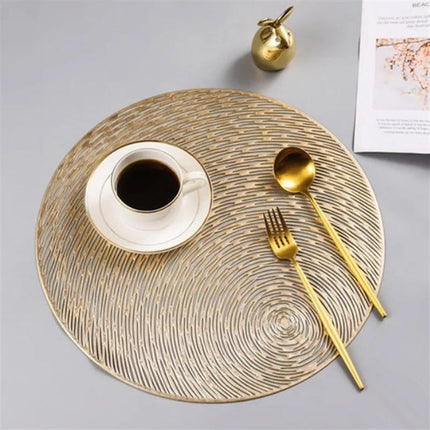 Set of 6 Non Woven Table Mats, Environmentally Friendly PVC Place Mats, Hand Woven Table Mats for Kitchen, Living Room, Office