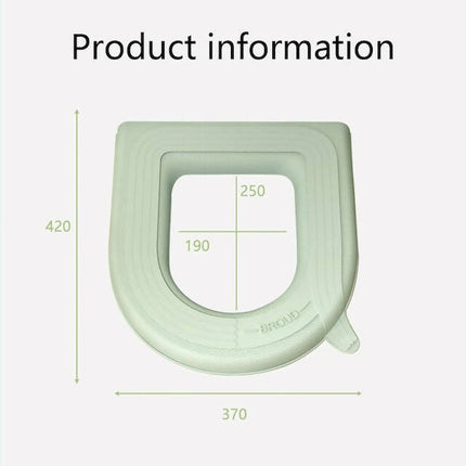 Household Waterproof Thickened Toilet Seat with Handle, Soft Toilet Silicone Seat Covers, Bathroom Comfortable Toilet Seat Pad