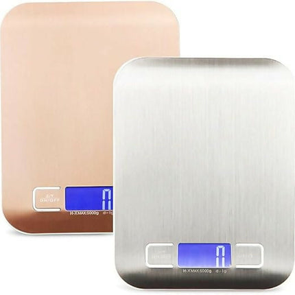 5Kg Digital Kitchen Scale – Silver/Pink