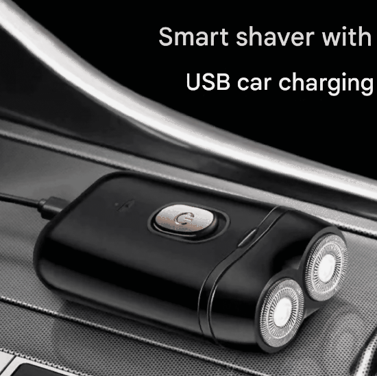 Rechargeable Dual Head Floating Portable Electric Shaver Black