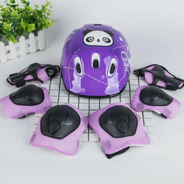 Kids Helmet/Guards Set, Kids Protective Gear Set for Skating, Cycling, Biking, Helmet Knee Elbow Wrist Pads