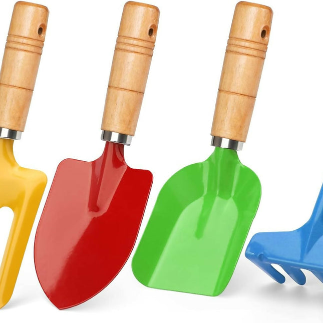 4Pcs/Set Mini Shovel Spade Rake Digging Planting Flower Gardening Tools