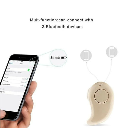 Mini Wireless Bluetooth Stereo Earphone Headphone - Black