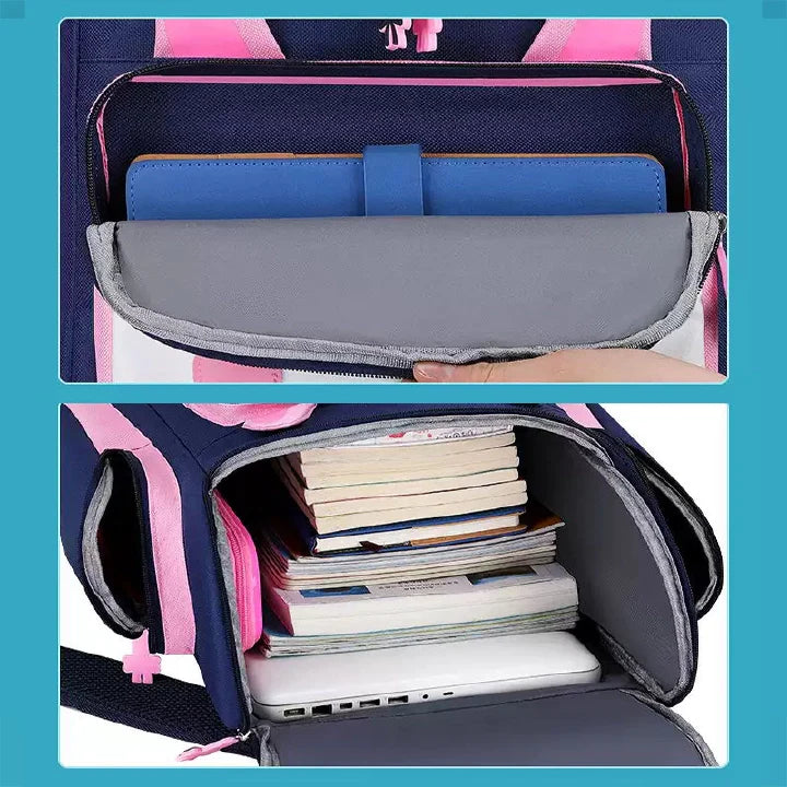 SXCHEN Lightweight Waterproof Bunny Schoolbag for Primary Students Grades 1-6