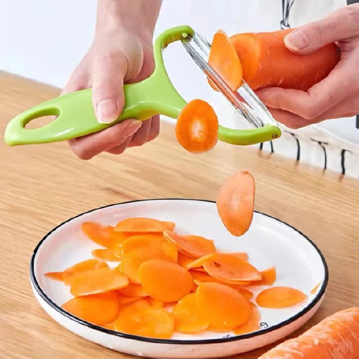 Multi-functional Stainless Steel Wide Mouth Vegetable Fruit Peeler & Cabbage Grater Slicer