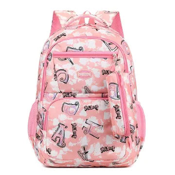 Trendy Korean Style Primary School Backpack with Matching Pen Case