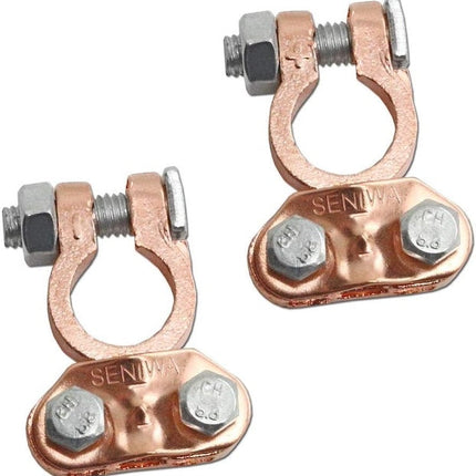 Positive and Negative Battery Connector Terminals, Solid Pole Quick Clamps Connection Plus Minus Connector Set For Car Battery